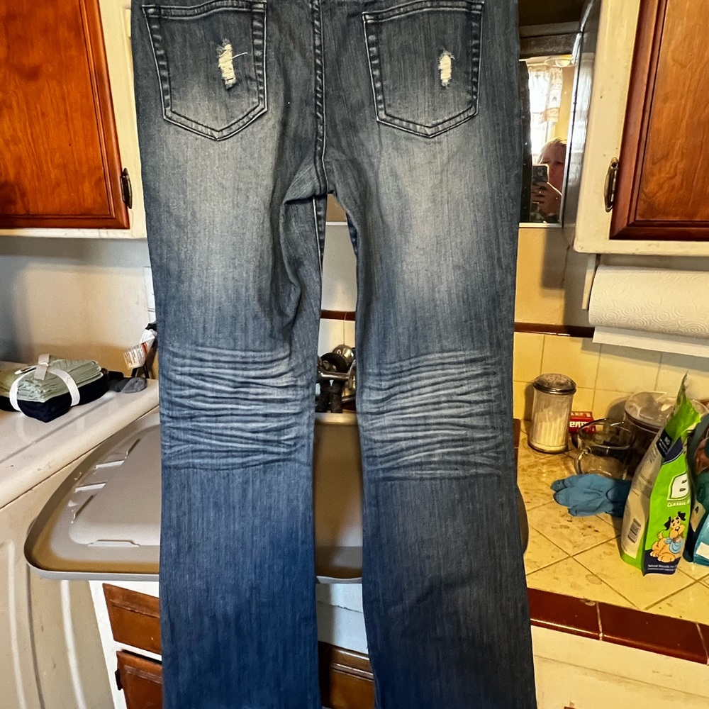 Mudd 11 fake distressed  boot cut jeans